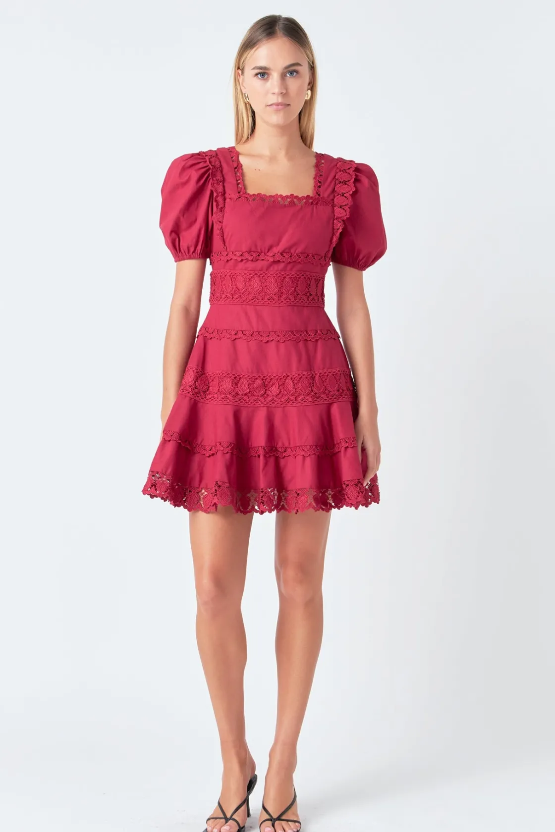 endless_rose__lace_fitand_4.webp ENDLESS ROSE Lace Dresses | White Dresses*- Lace Fit-and-Flare Mini Dress