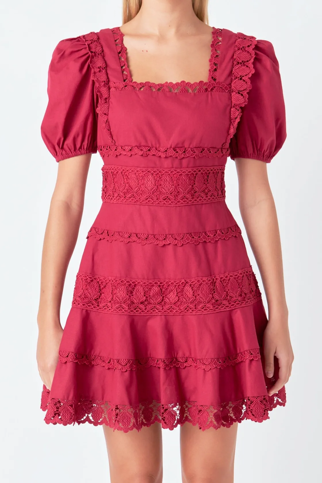 endless_rose__lace_fitand_5.webp ENDLESS ROSE Lace Dresses | White Dresses*- Lace Fit-and-Flare Mini Dress