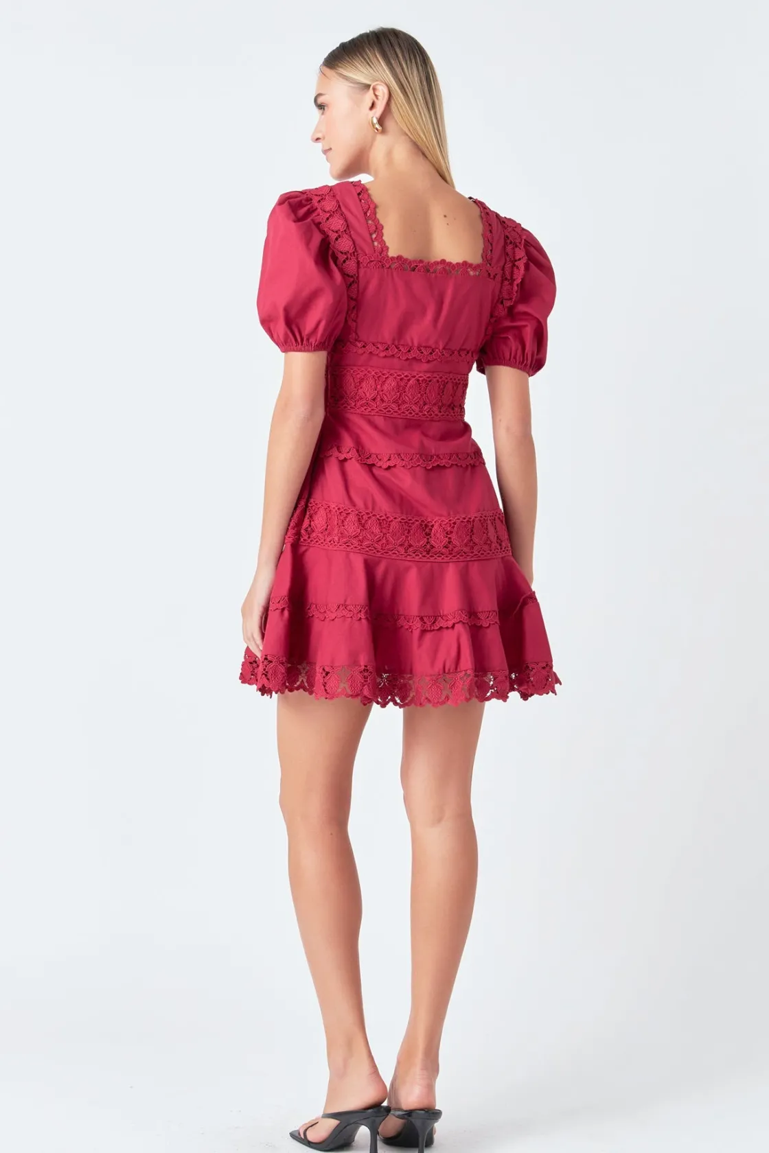 endless_rose__lace_fitand_7.webp ENDLESS ROSE Lace Dresses | White Dresses*- Lace Fit-and-Flare Mini Dress