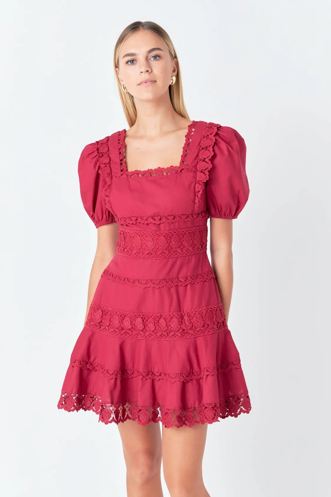 endless_rose__lace_fitand_8.webp ENDLESS ROSE Lace Dresses | White Dresses*- Lace Fit-and-Flare Mini Dress