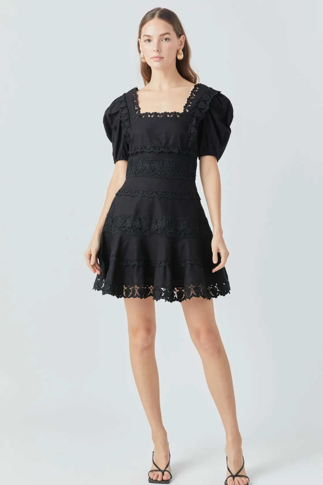 endless_rose__lace_fitand_9.webp ENDLESS ROSE Lace Dresses | White Dresses*- Lace Fit-and-Flare Mini Dress