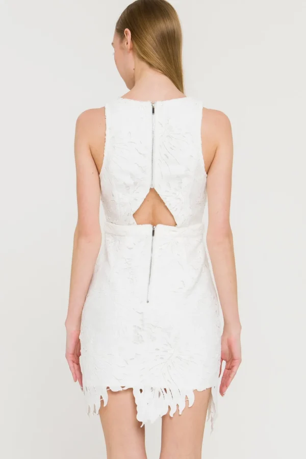 ENDLESS ROSE Lace Dresses | Tops*- Lace Fitted Mini Dress WHITE