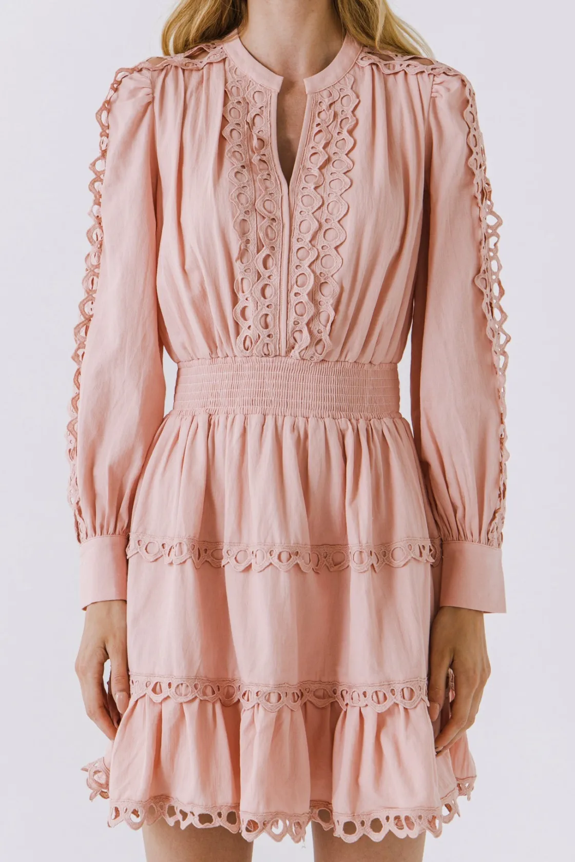 endless_rose__lace_trim_m_15.webp ENDLESS ROSE Lace Dresses | White Dresses*- Lace Trim Mini Dress