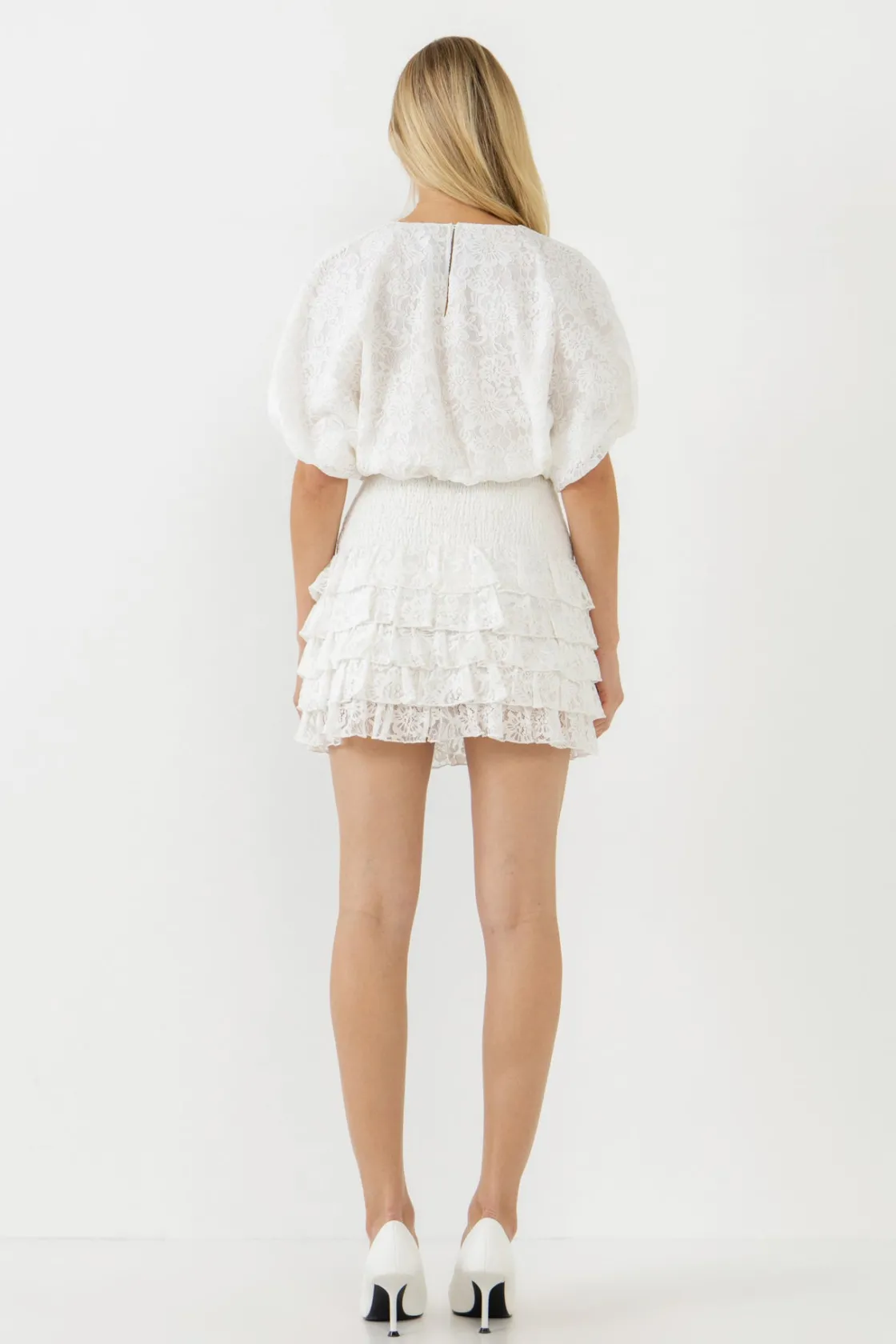 endless_rose__laced_bubbl_2.webp ENDLESS ROSE Tops*- Laced Bubble Cropped Blouse WHITE