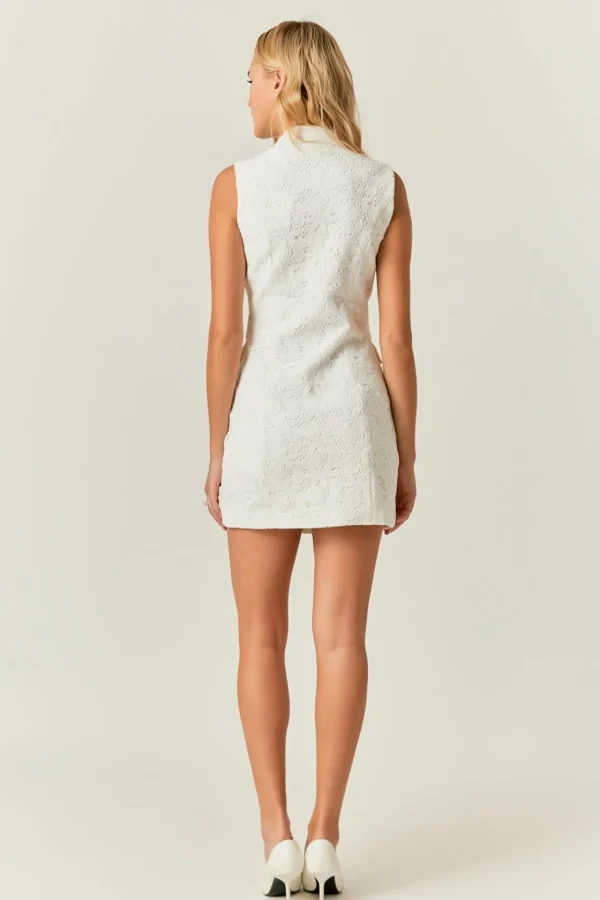ENDLESS ROSE Lace Dresses | Blazers*- Laced Sleeveless Blazer Mini Dress WHITE