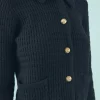ENDLESS ROSE Sweaters & Knits | Tops*- Lanie Knit Sweater Collared Jacket BLACK