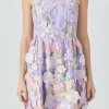 ENDLESS ROSE Floral Dresses | Tops*- Lavender Floral Bloom Embroidered Mini Dress LILAC