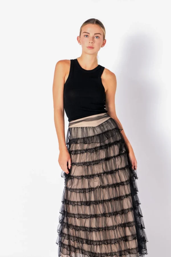 ENDLESS ROSE Skirts | Tops*- Layered Tulle Midi Skirt