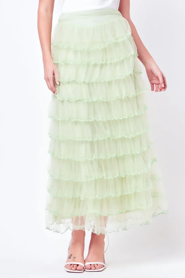 ENDLESS ROSE Skirts | Tops*- Layered Tulle Midi Skirt