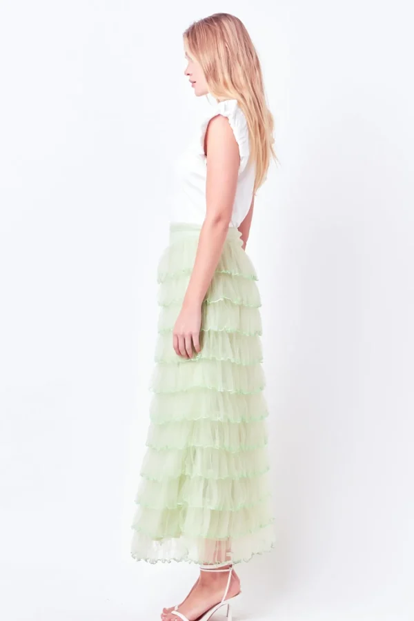 ENDLESS ROSE Skirts | Tops*- Layered Tulle Midi Skirt
