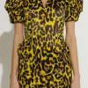 ENDLESS ROSE Tops*- Leopard Print Mini Dress YELLOWMULTI