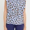 ENDLESS ROSE Tops*- Leopard Print Knit Shirt BLUEMULTI