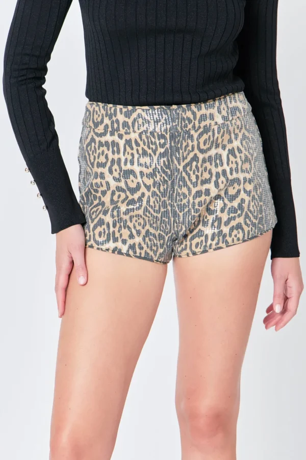 ENDLESS ROSE Shorts & Skorts | Tops*- Print Micro Shorts LEOPARD