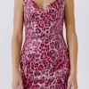 ENDLESS ROSE Tops*- Leopard Sequin Mini Dress PINK