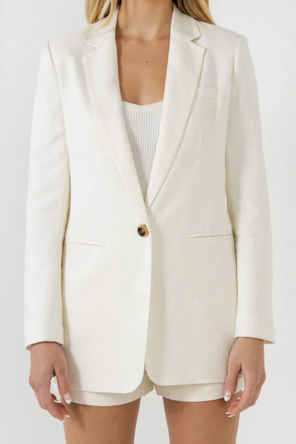 ENDLESS ROSE Blazers | Tops*- Linen Blazer