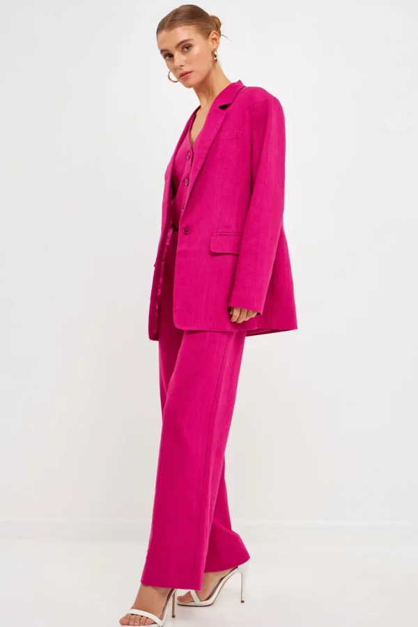 ENDLESS ROSE Blazers | Tops*- Linen Blazer