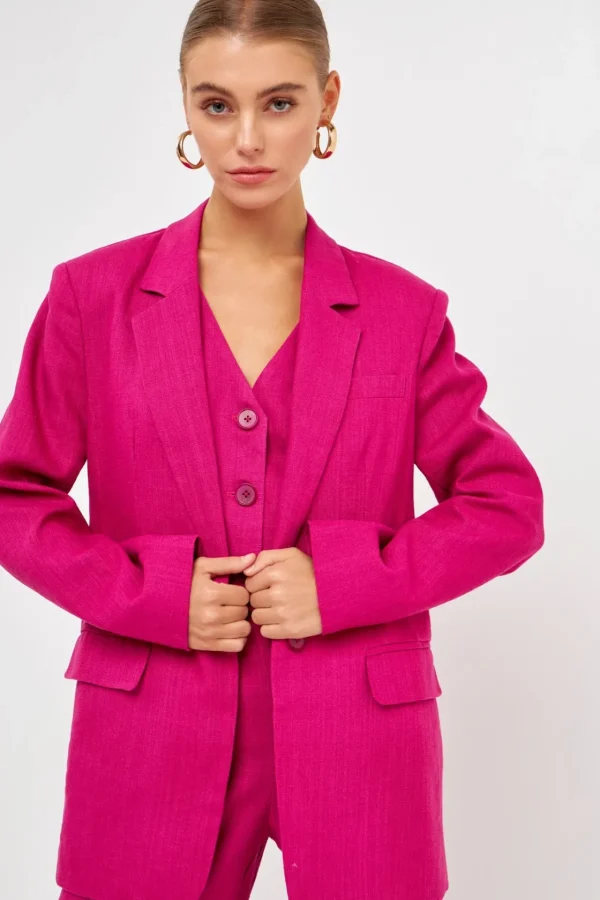 ENDLESS ROSE Blazers | Tops*- Linen Blazer