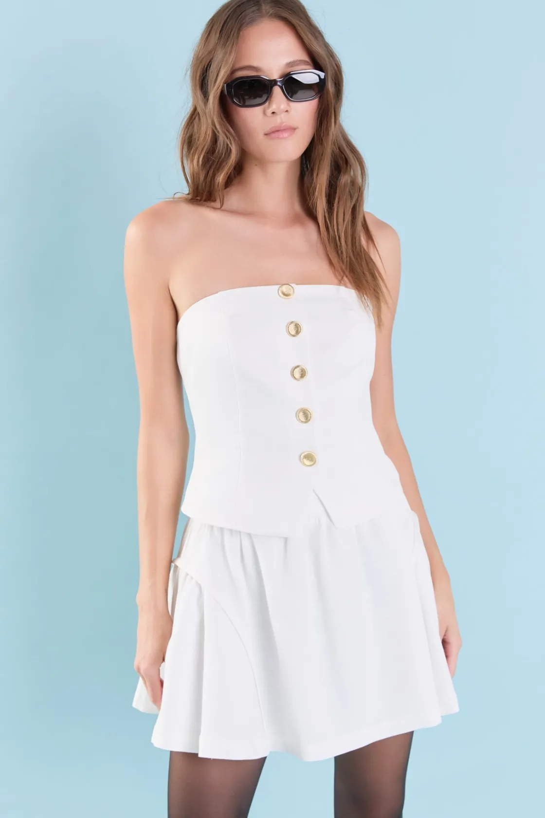 endless_rose__linen_high__3.webp ENDLESS ROSE Skirts | Tops*- Linen High Waisted Flounce Skirt IVORY