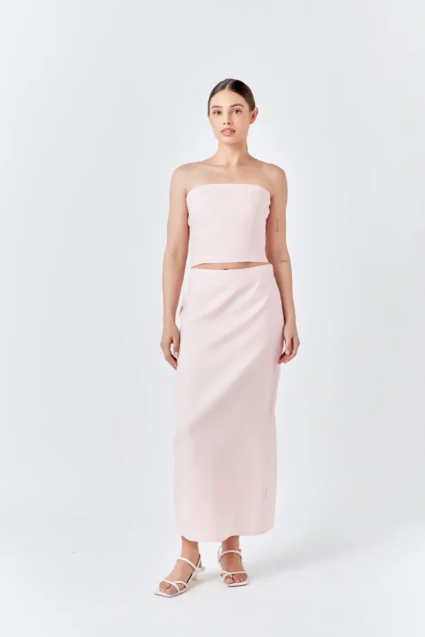 ENDLESS ROSE Matching Sets | Skirts*- Linen Maxi Skirt DUSTYPINK