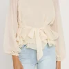 ENDLESS ROSE Shirts & Blouses*- Long Sleeve Woven Blouse IVORY