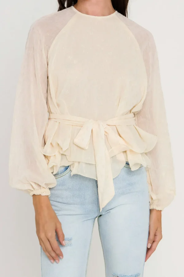 ENDLESS ROSE Shirts & Blouses*- Long Sleeve Woven Blouse IVORY