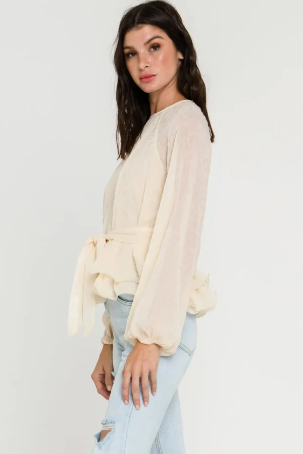 ENDLESS ROSE Shirts & Blouses*- Long Sleeve Woven Blouse IVORY