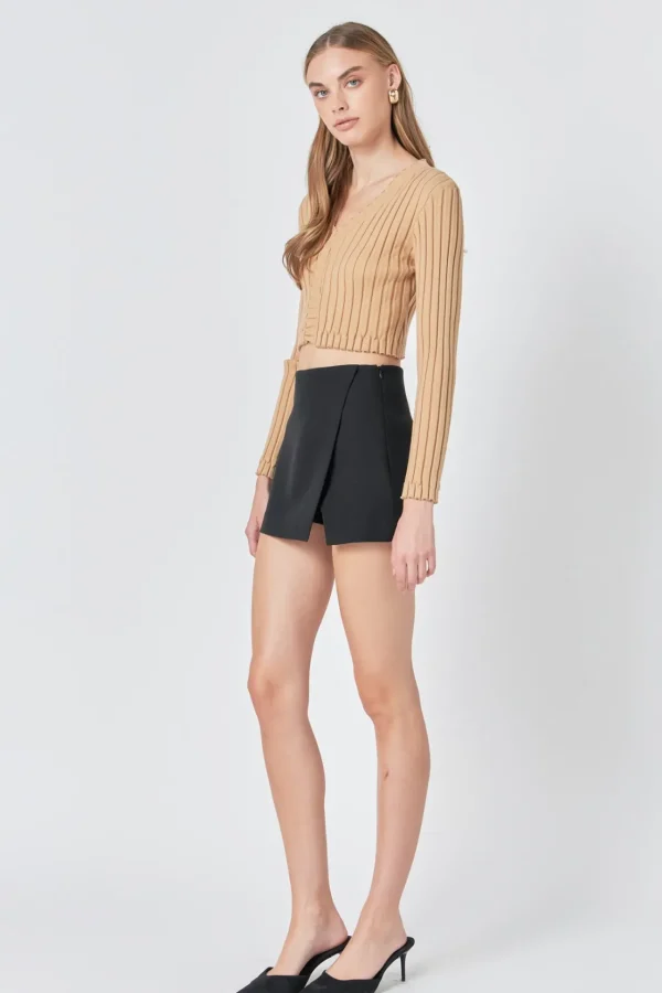 ENDLESS ROSE Sweaters & Knits*- Long Sleeve Ruffled Knit