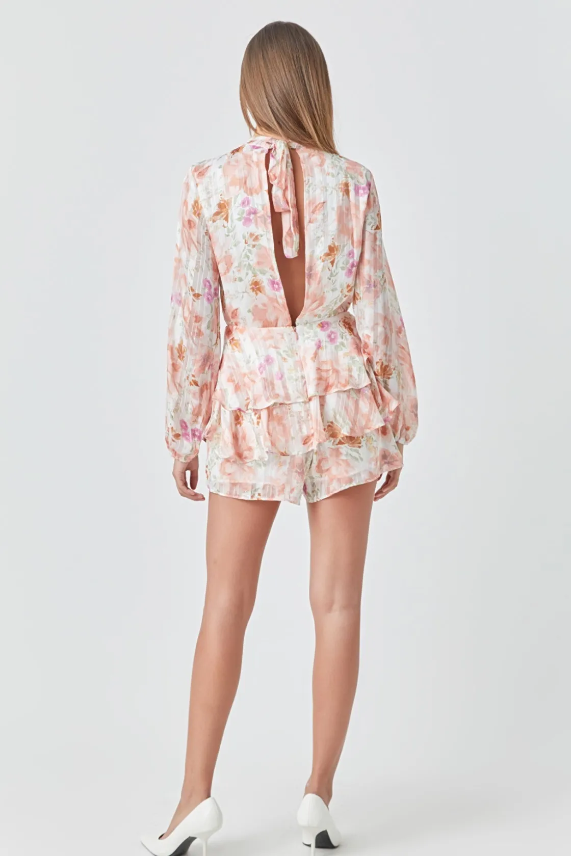 endless_rose__long_sleeve_2.webp ENDLESS ROSE Tops*- Long Sleeve Floral Romper BLUSH