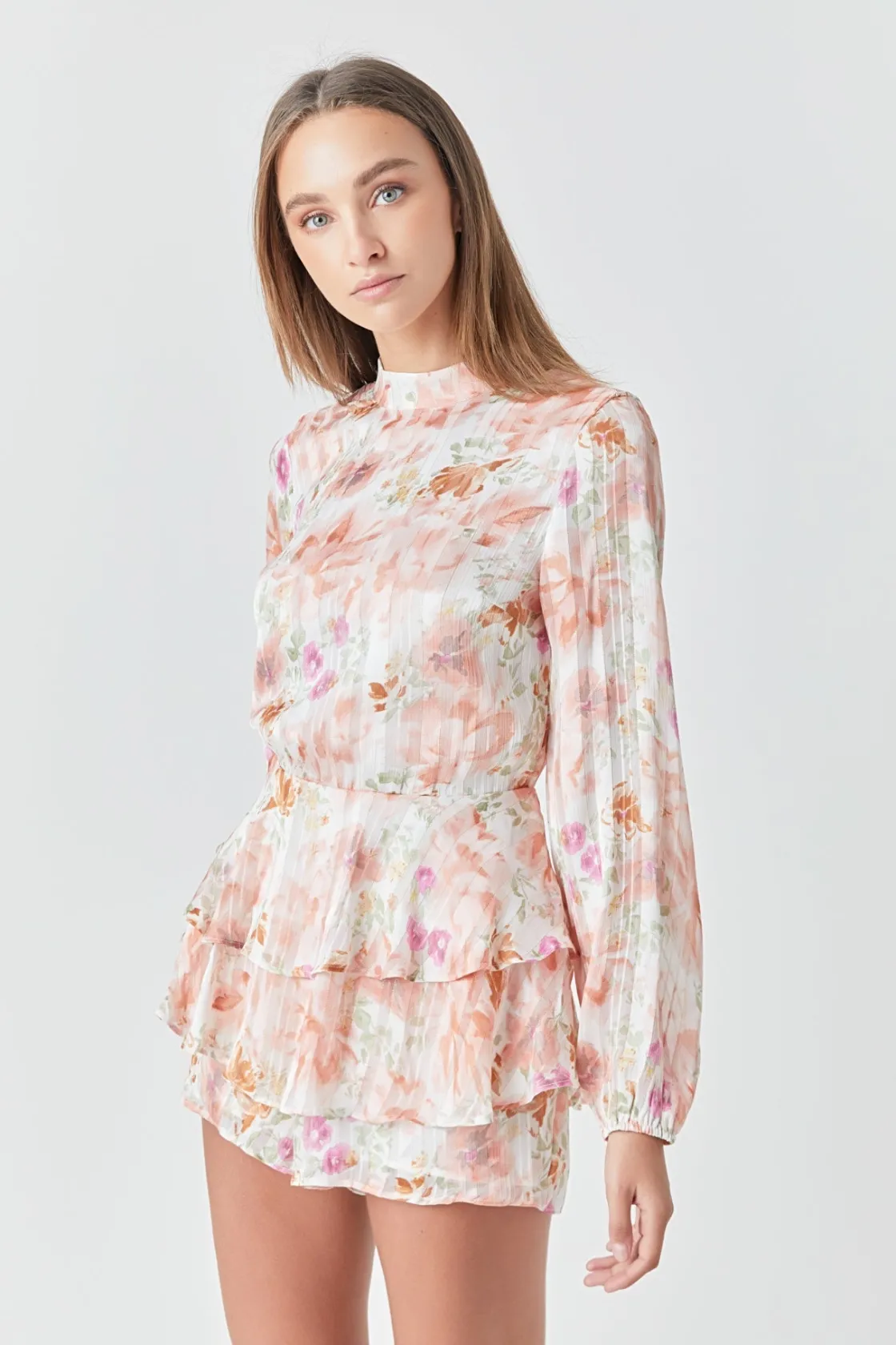 endless_rose__long_sleeve_3.webp ENDLESS ROSE Tops*- Long Sleeve Floral Romper BLUSH