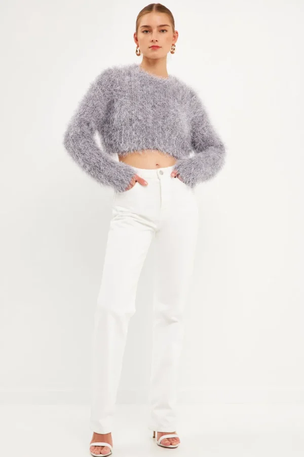 ENDLESS ROSE Sweaters & Knits | Tops*- Long Sleeve Cropped Sweater