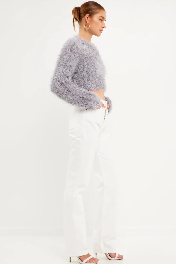 ENDLESS ROSE Sweaters & Knits | Tops*- Long Sleeve Cropped Sweater