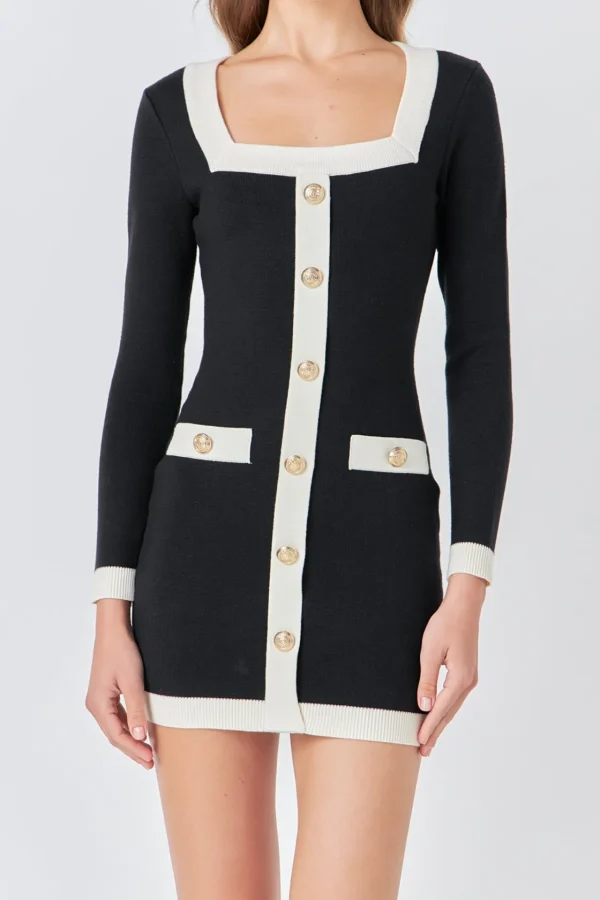 ENDLESS ROSE White Dresses | Bodycon Dresses*- Long-Sleeve Knit Mini Dress