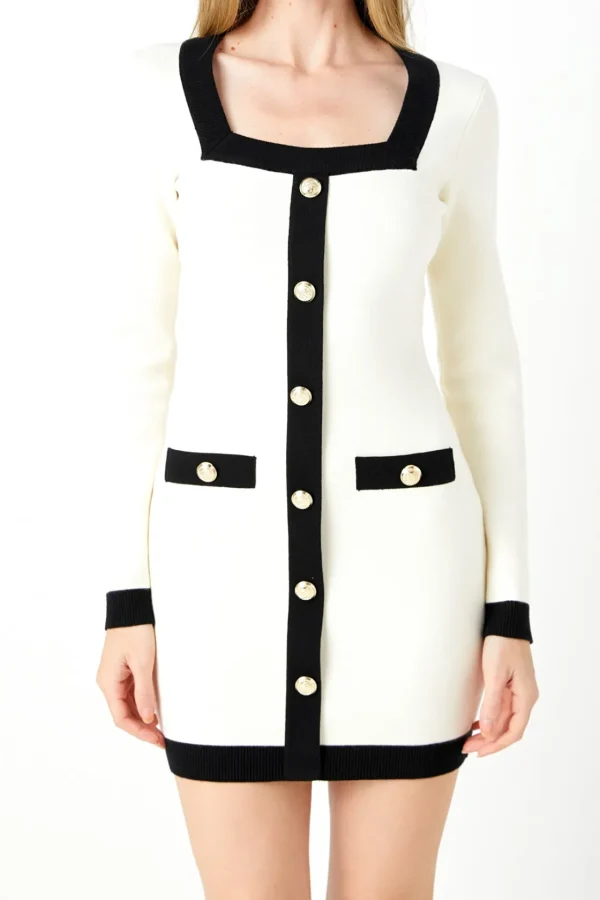 ENDLESS ROSE White Dresses | Bodycon Dresses*- Long-Sleeve Knit Mini Dress