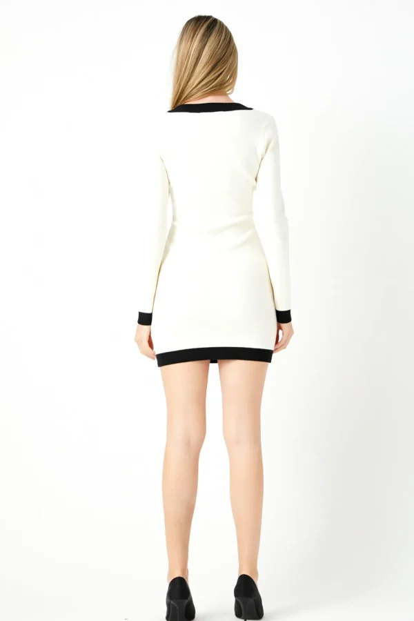 ENDLESS ROSE White Dresses | Bodycon Dresses*- Long-Sleeve Knit Mini Dress