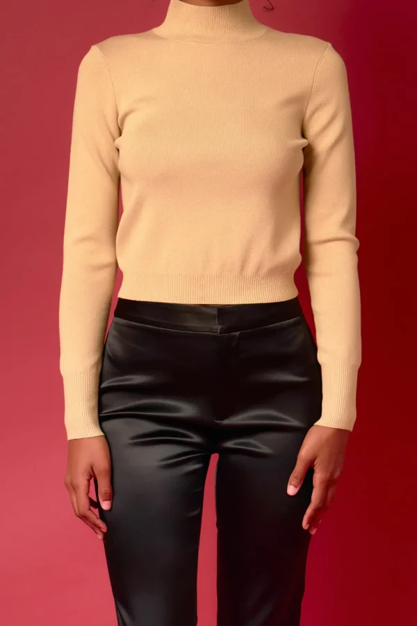 ENDLESS ROSE Sweaters & Knits | Tops*- Lurex Knit Crop Top BEIGE
