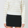 ENDLESS ROSE Sweaters & Knits | Tops*- Lurex Striped Sweater IVORY/GOLD