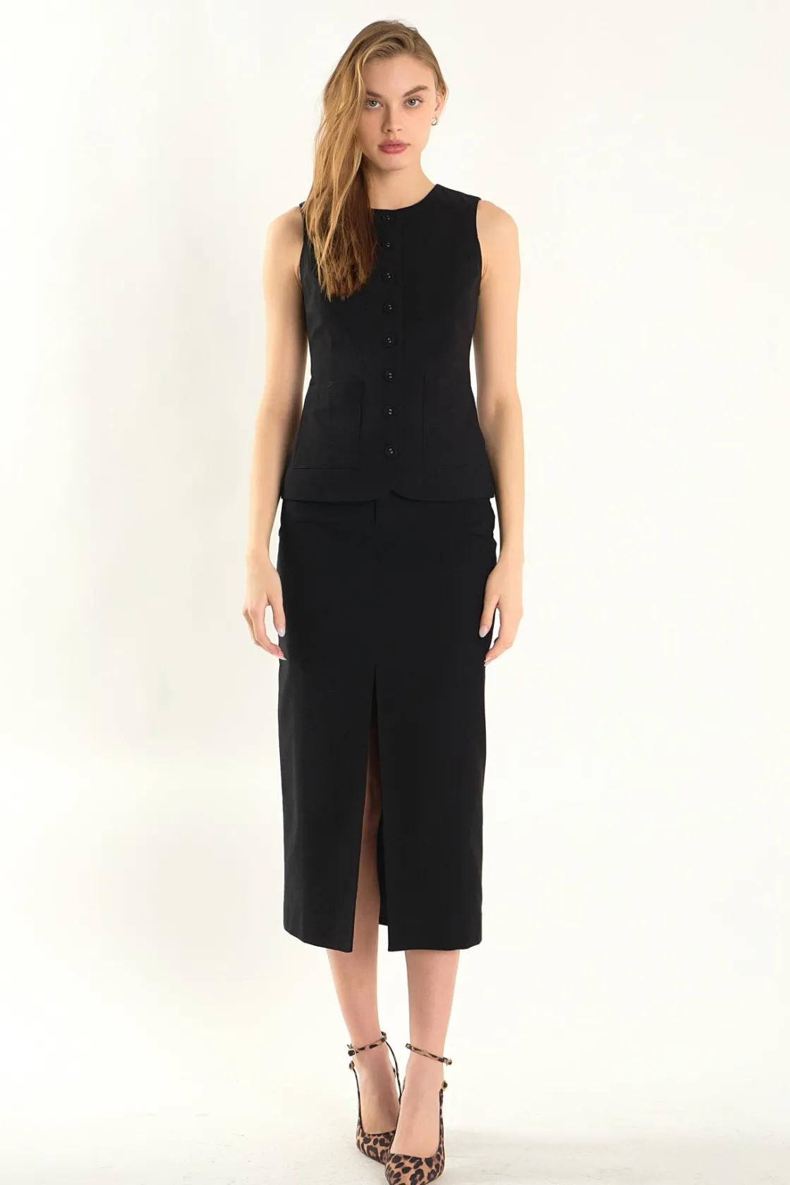 endless_rose__margaux_sle_16.webp ENDLESS ROSE Matching Sets | Tops*- Margaux Sleeveless Linen Vest