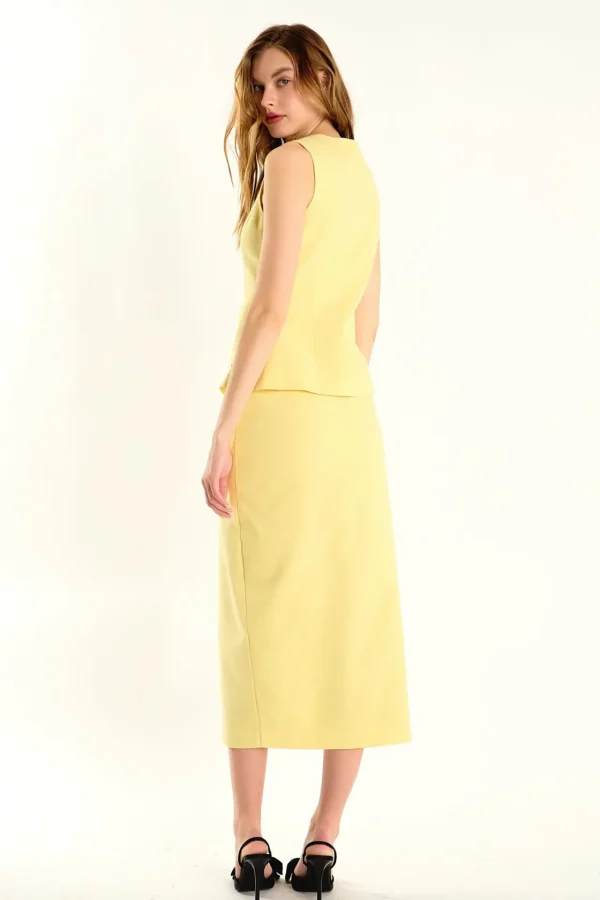 ENDLESS ROSE Matching Sets | Tops*- Margaux Sleeveless Linen Vest