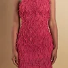 ENDLESS ROSE One Shoulder | Tops*- Mesh Trimmed One Shoulder Mini Dress