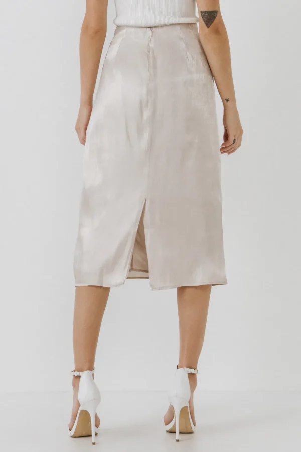 ENDLESS ROSE Skirts | Tops*- Metallic Effect Midi Skirt