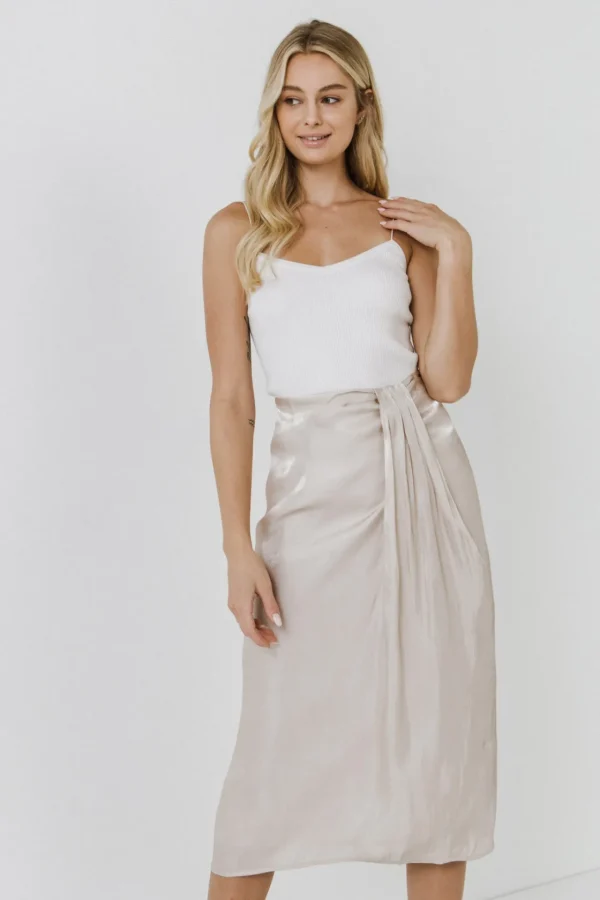 ENDLESS ROSE Skirts | Tops*- Metallic Effect Midi Skirt