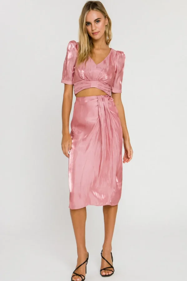 ENDLESS ROSE Skirts | Tops*- Metallic Effect Midi Skirt