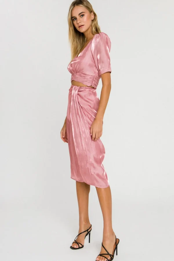 ENDLESS ROSE Skirts | Tops*- Metallic Effect Midi Skirt