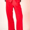 ENDLESS ROSE Pants | Tops*- Mid RIse Pleated Wide leg Trousers
