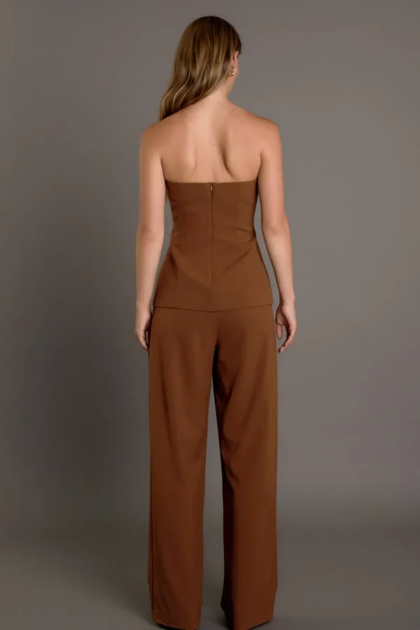 ENDLESS ROSE Pants | Tops*- Mid RIse Pleated Wide leg Trousers