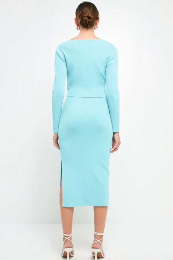 ENDLESS ROSE Skirts | Tops*- Midi Knit Skirt with Side Slit