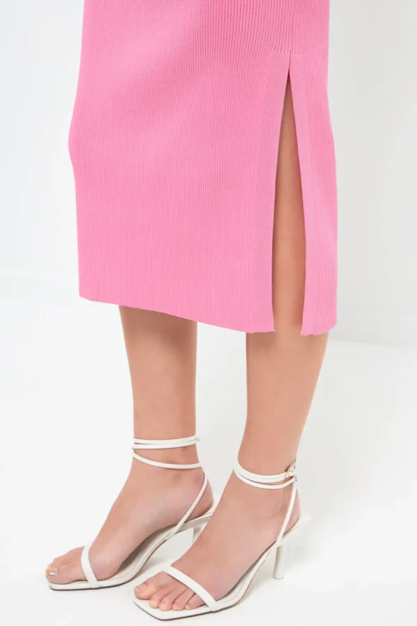 ENDLESS ROSE Skirts | Tops*- Midi Knit Skirt with Side Slit