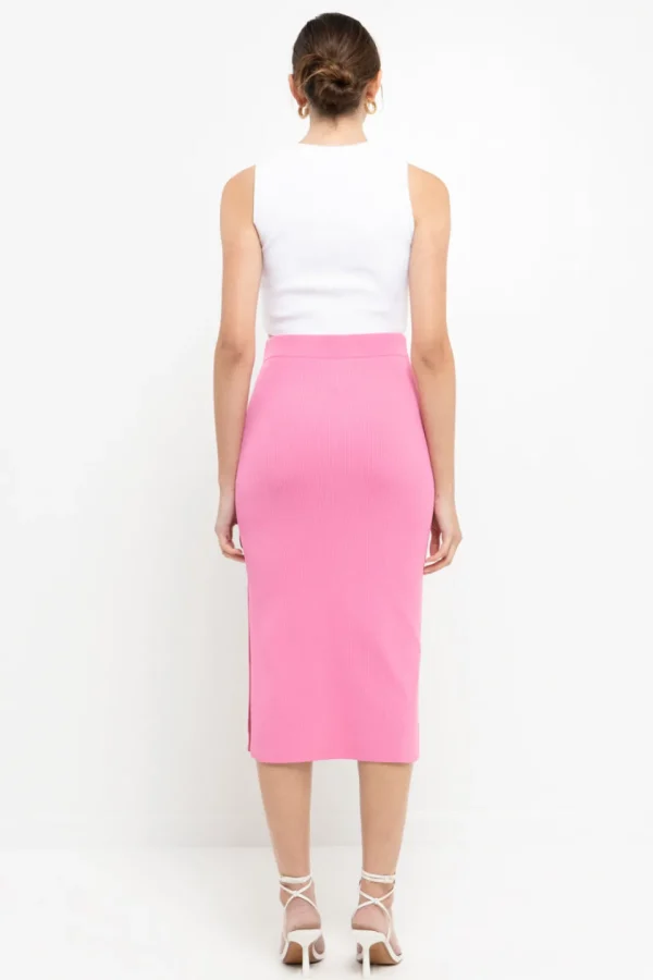 ENDLESS ROSE Skirts | Tops*- Midi Knit Skirt with Side Slit