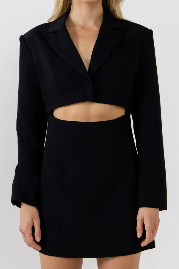 ENDLESS ROSE Little Black Dress | Blazers*- Mini Blazer Dress BLACK