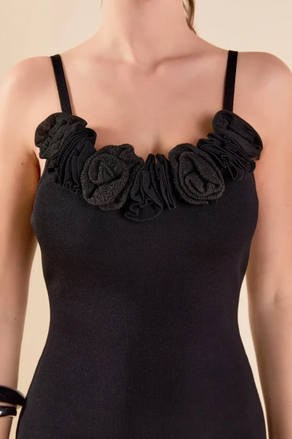 ENDLESS ROSE Bodycon Dresses | Tops*- Mixed 3D Flower Knit Maxi Dress
